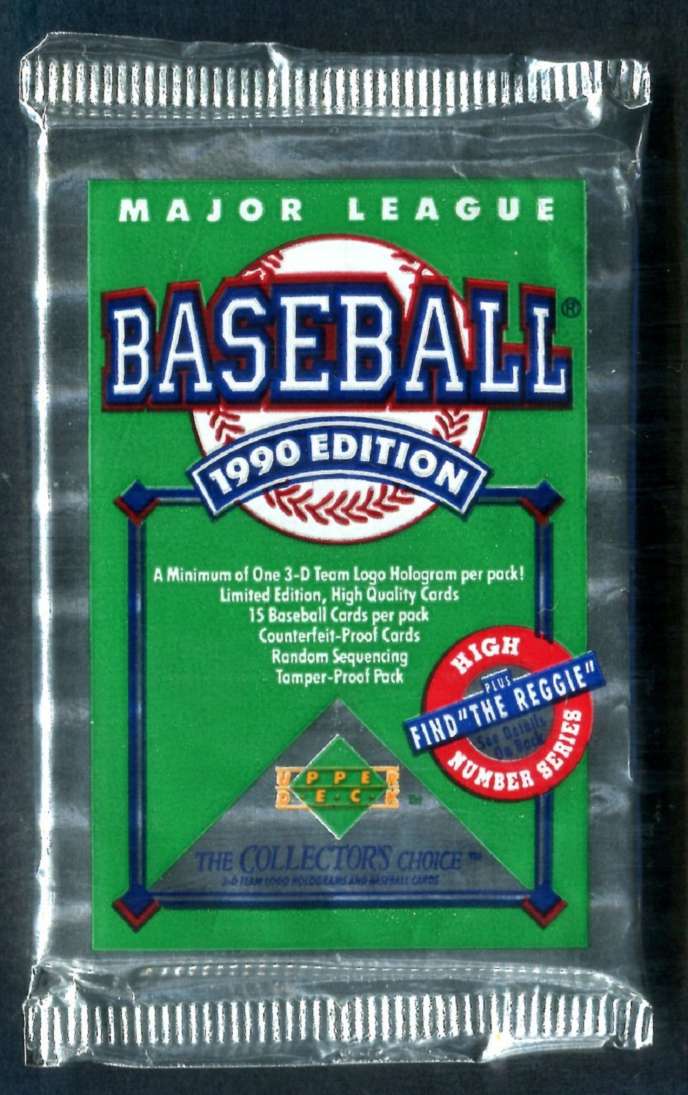 1990 Upper Deck Baseball Unopened High Series Pack