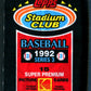 1992 Topps Stadium Club Baseball Unopened Series 3 Pack