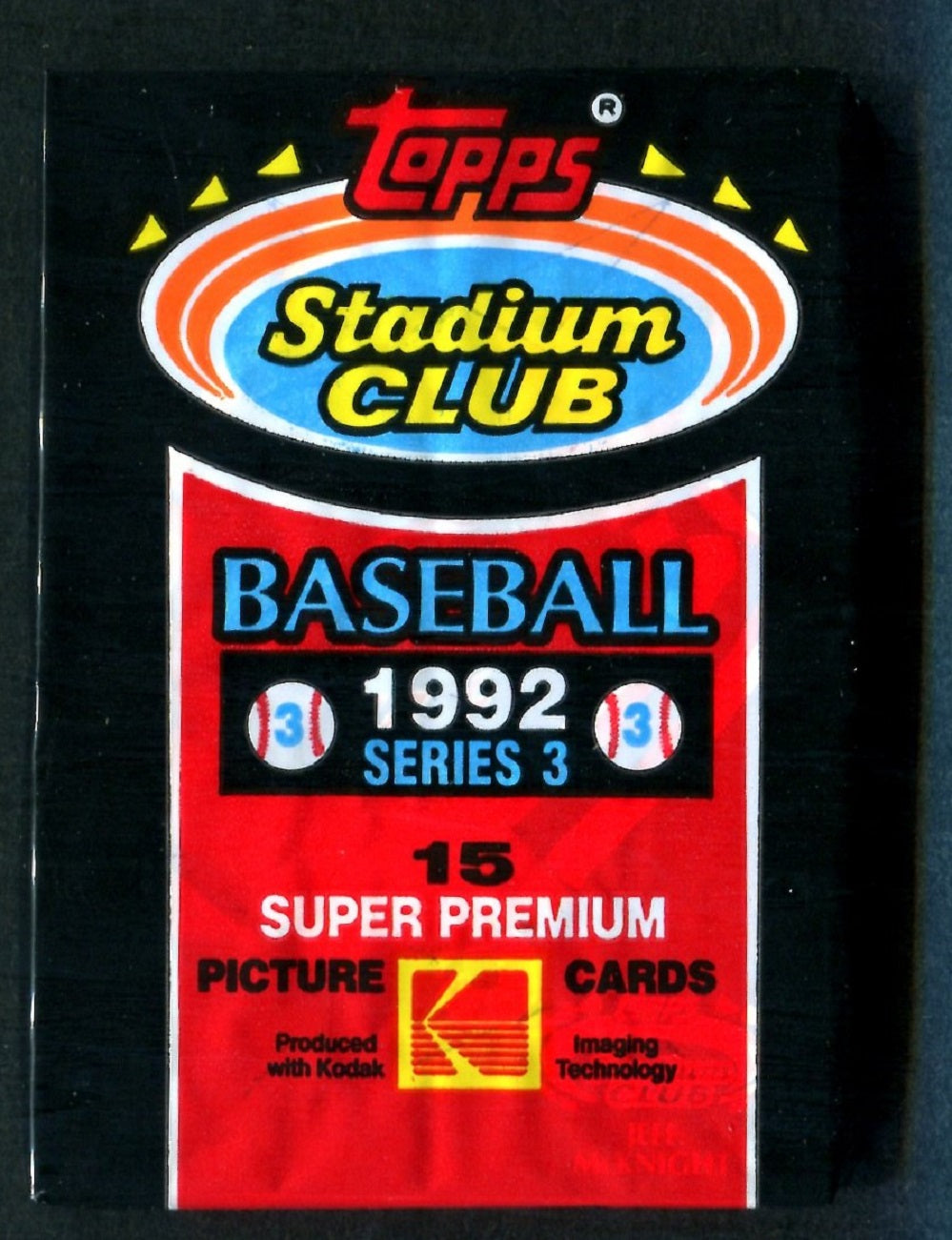 1992 Topps Stadium Club Baseball Unopened Series 3 Pack