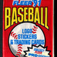 1991 Fleer Baseball Unopened Wax Pack