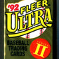1992 Fleer Ultra Baseball Unopened Series 2 Pack