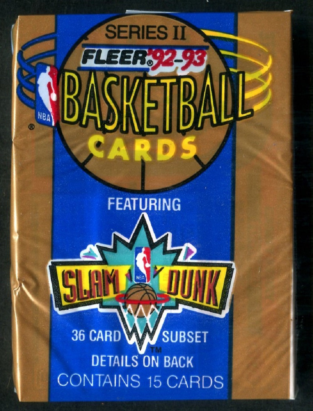 1992/93 Fleer Basketball Unopened Series 2 Pack (15)