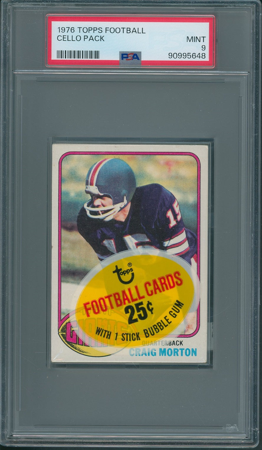 1976 Topps Football Unopened Cello Pack PSA 9 *5648