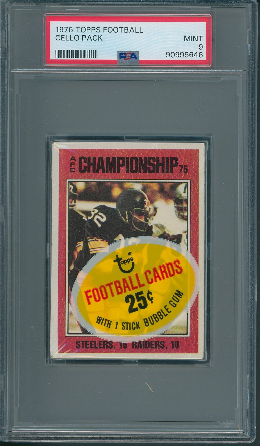 1976 Topps Football Unopened Cello Pack PSA 9 *5646