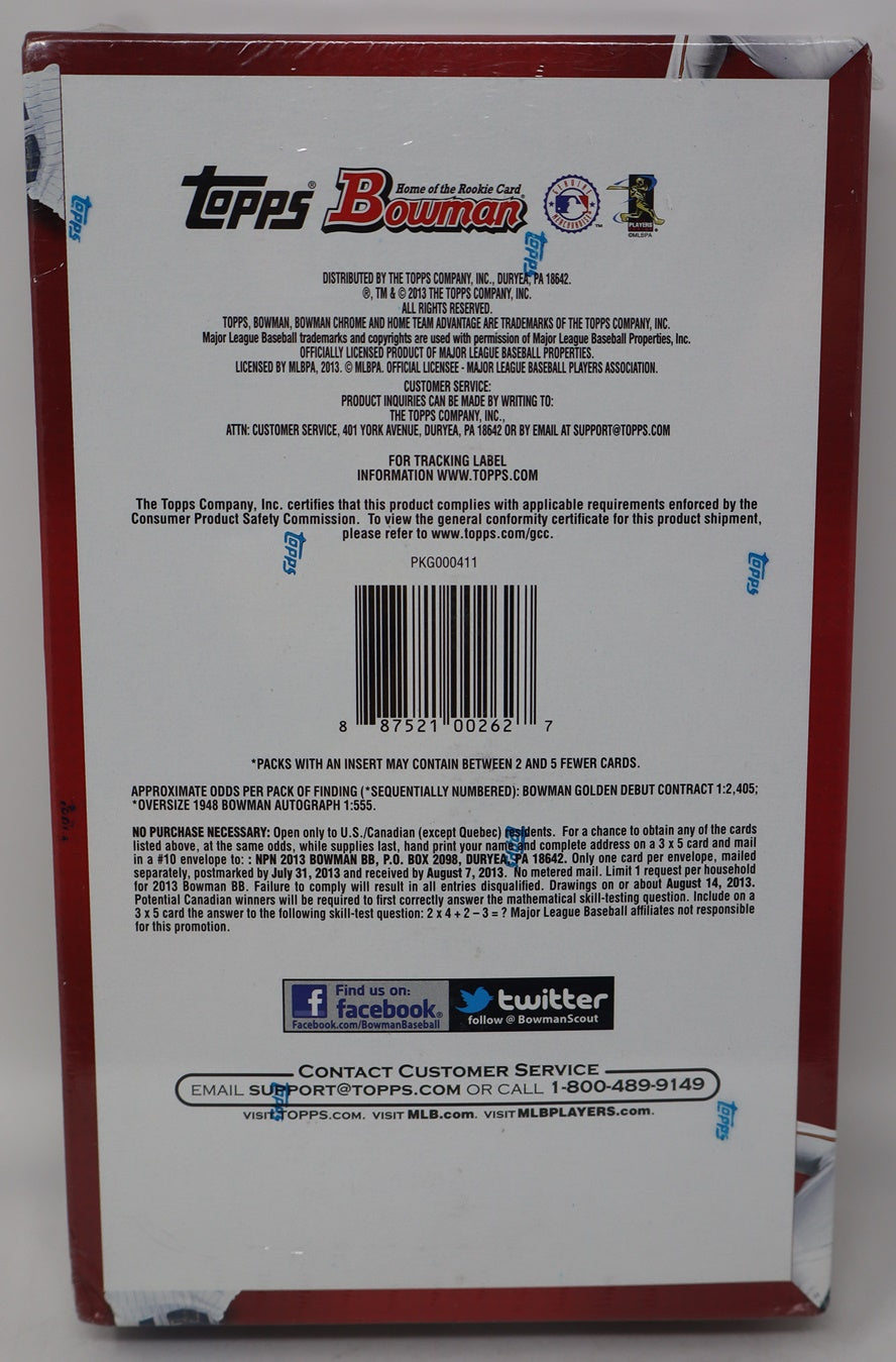 2013 Bowman Baseball Jumbo Box (HTA) (12/32)