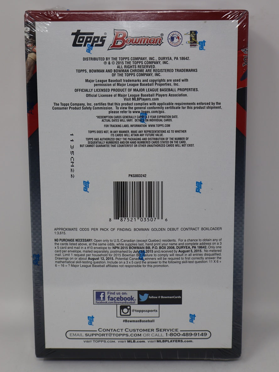 2015 Bowman Baseball Box (Hobby) (24/10)