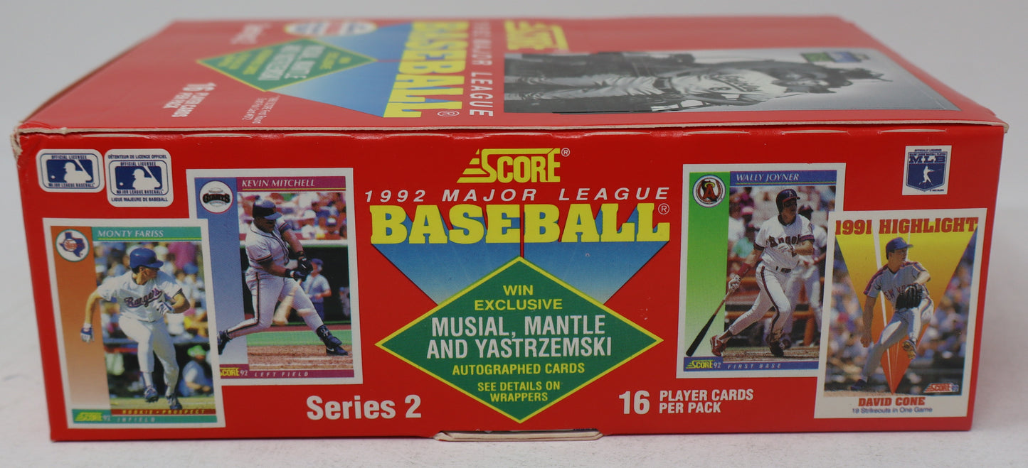 1992 Score Baseball Series 2 Box