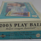 2003 Upper Deck Play Ball Baseball Box (Hobby)