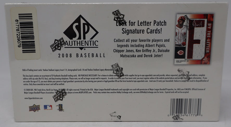2008 Upper Deck SP Authentic Baseball Box (Hobby)