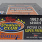 1992/93 Topps Stadium Club Basketball Series 1 Box (36/15)