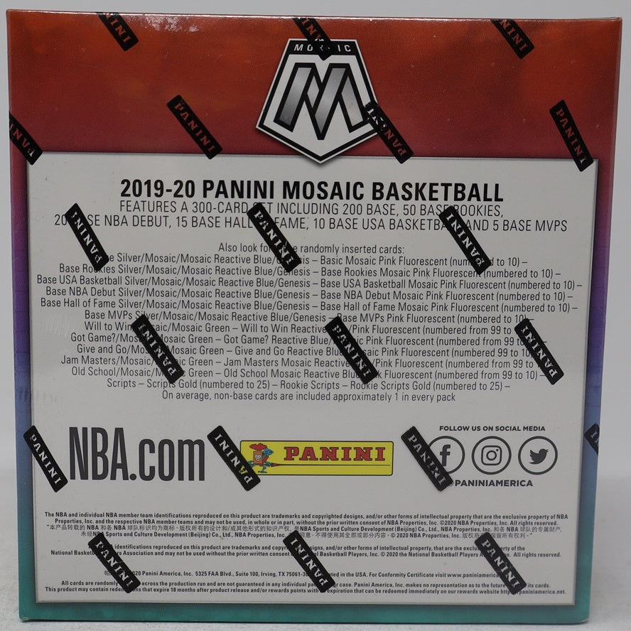 2019/20 Panini Mosaic Basketball Mega Box (10/8)