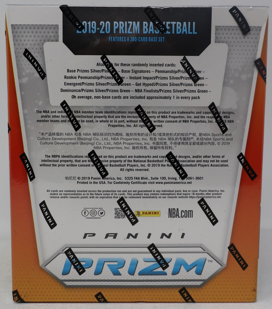 2019/20 Panini Prizm Basketball Mega Box (Walmart) (50 Cards)