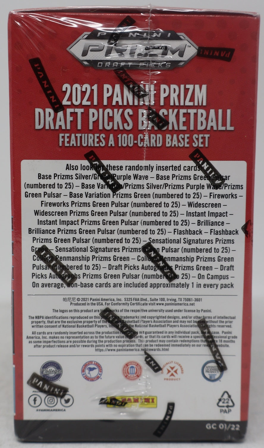 2021/22 Panini Prizm Draft Picks Basketball Blaster Box (7/4)