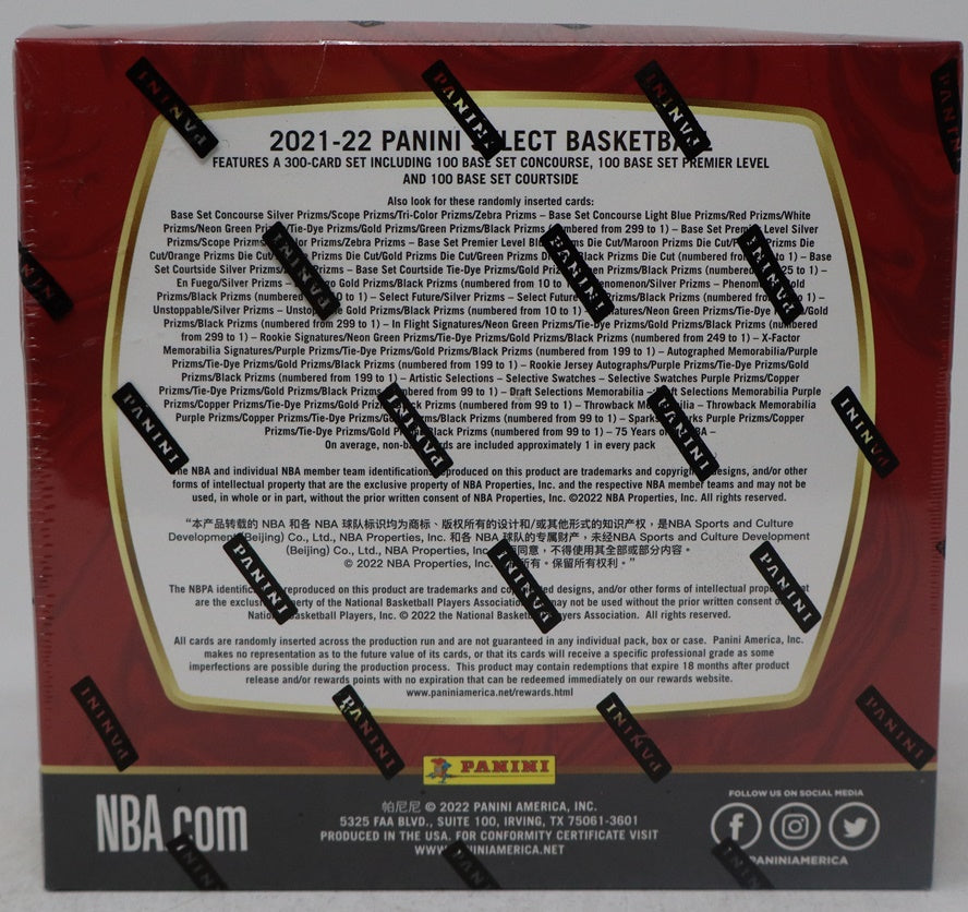 2021/22 Panini Select Basketball Box (Hobby) (12/5)