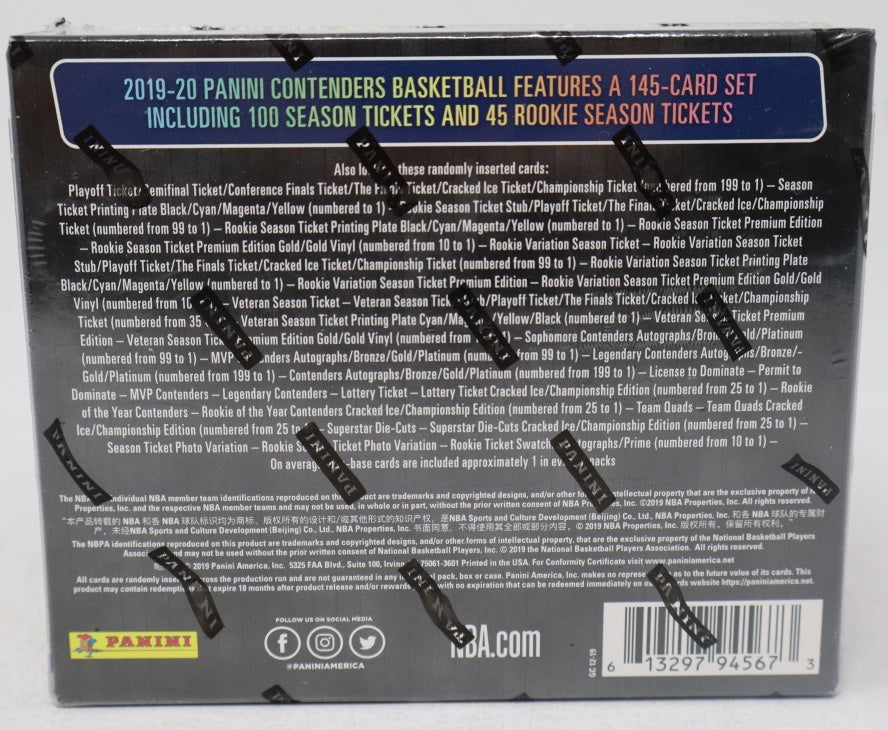 2019/20 Panini Contenders Basketball Box (Hobby) (12/10)