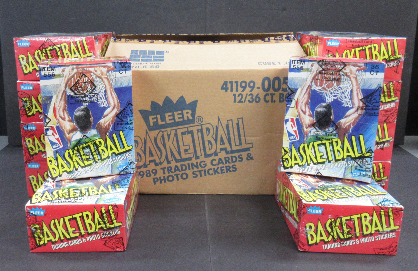 1989/90 Fleer Basketball Wax Case (12 Box) (BBCE) (B)