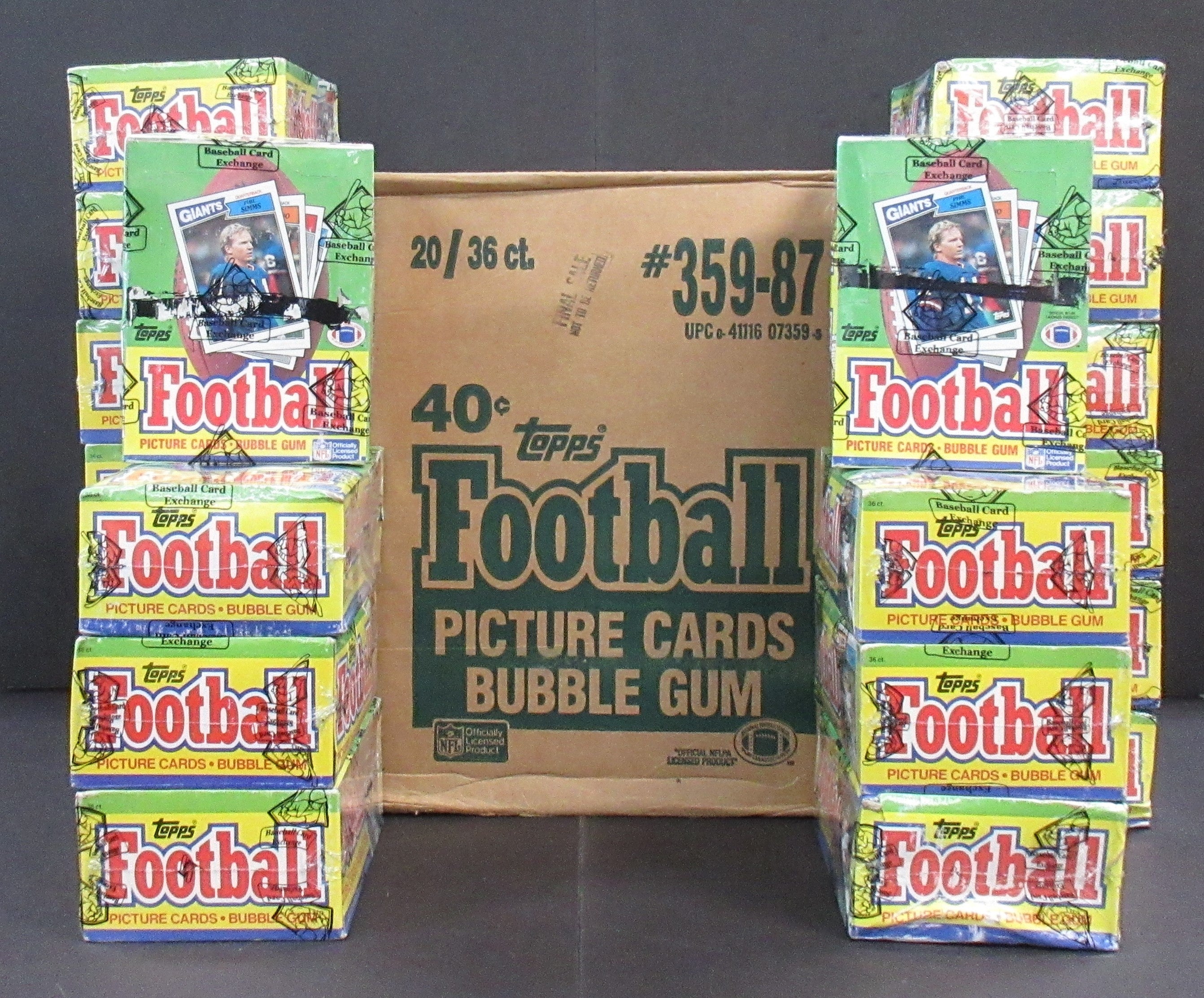 1987 Topps Football Wax Case (20 Box) (BBCE) (B)