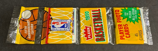 1990/91 Fleer Basketball Unopened Rack Pack