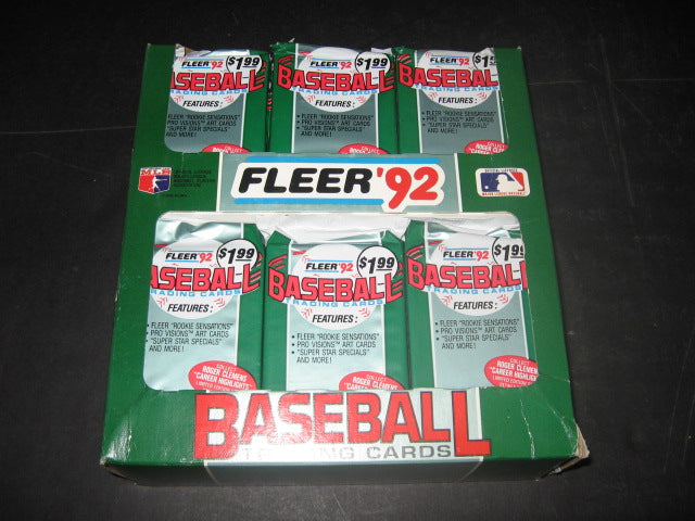 1992 Fleer Baseball Jumbo Box w/ Rookie Sensations