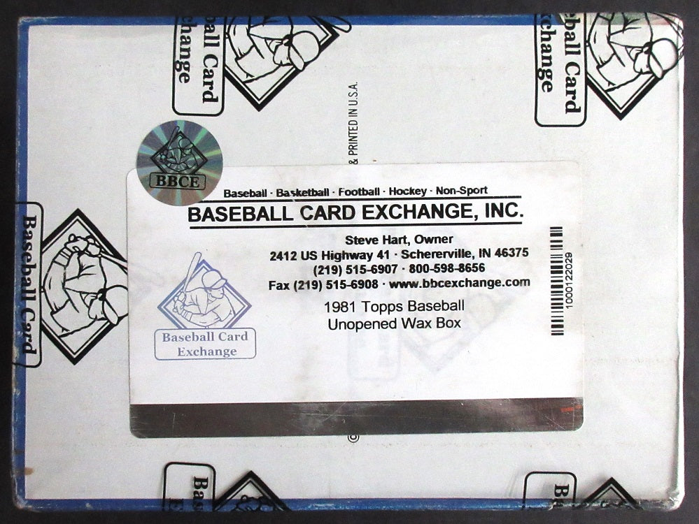 1981 Topps Baseball Unopened Wax Box (BBCE) (Non X-Out)