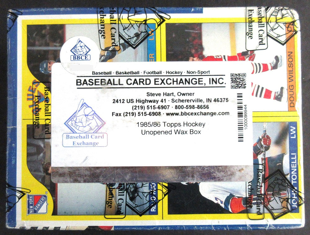 1985/86 Topps Hockey Unopened Wax Box (BBCE) (Non X-Out)