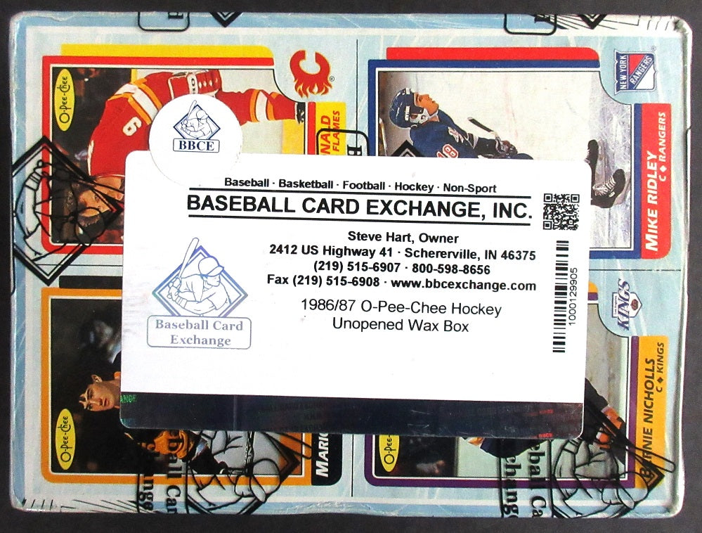 1986/87 OPC O-Pee-Chee Hockey Unopened Wax Box (BBCE)