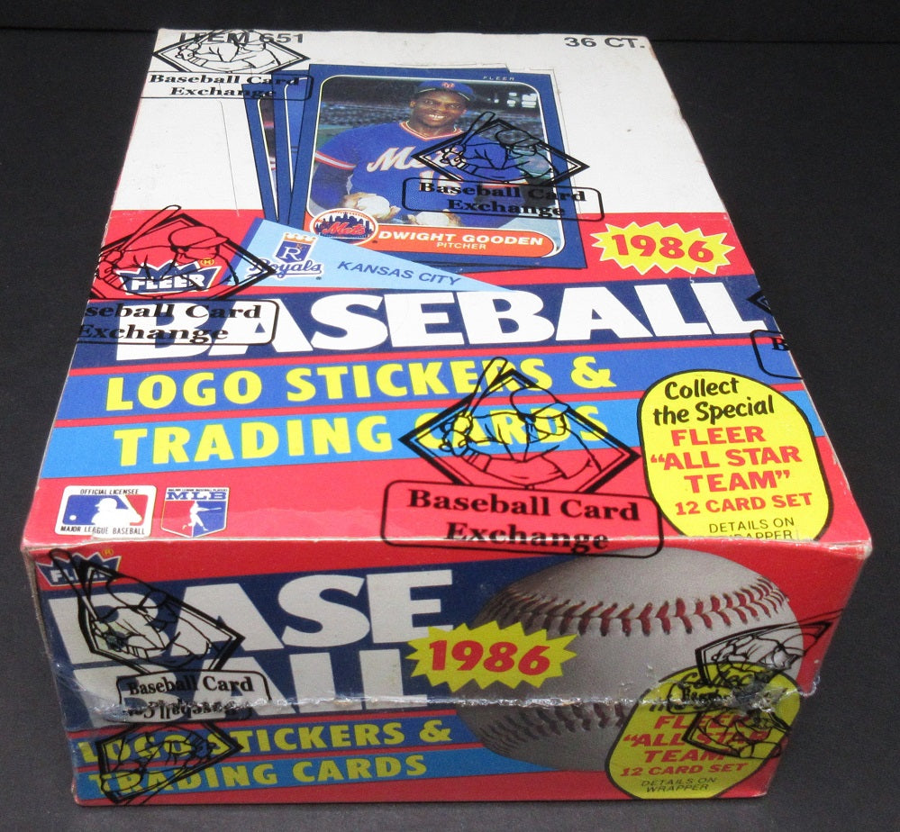 1986 Fleer Baseball Unopened Wax Box (FASC)