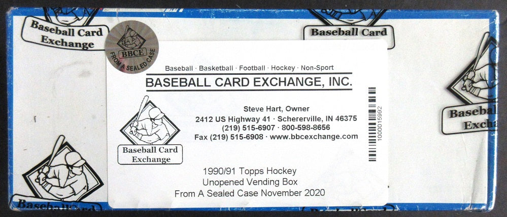 1990/91 Topps Hockey Unopened Vending Box (FASC)