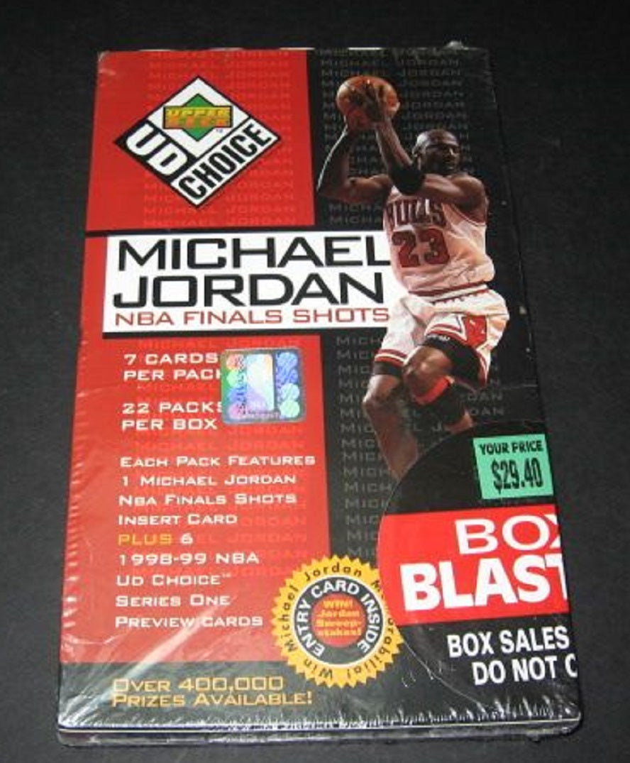 1998/99 Upper Deck UD Choice Basketball Jordan Final Shots Blaster Box (22/7)