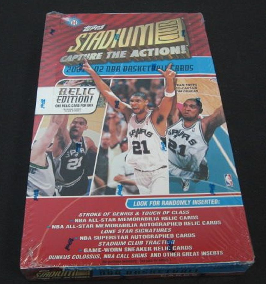2001/02 Topps Stadium Club Basketball Box (Relic Edition) (Hobby)