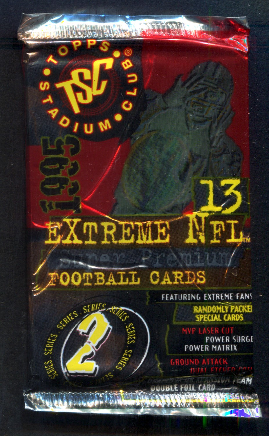 1995 Topps Stadium Club Football Unopened Series 2 Pack (13) (Retail)