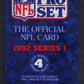 1992 Pro Set Football Unopened Series 1 Pack (15)