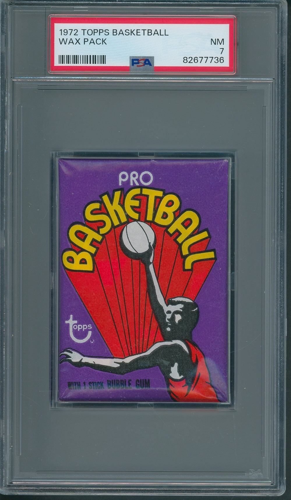 1972/73 Topps Basketball Unopened Wax Pack PSA 7