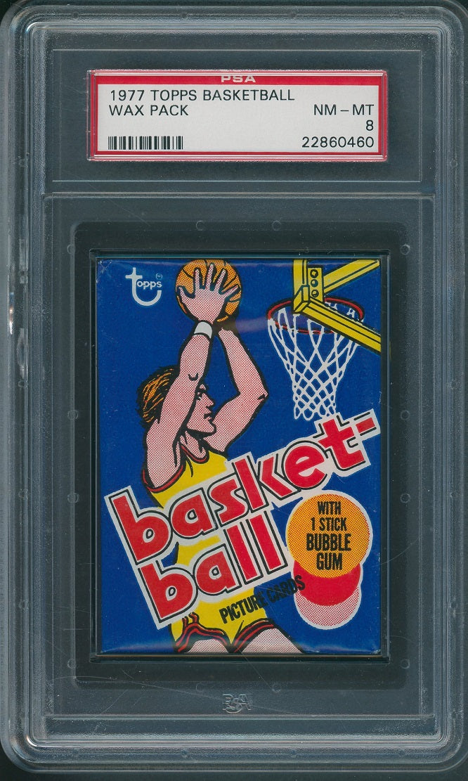 1977 1977/78 Topps Basketball Unopened Wax Pack PSA 8