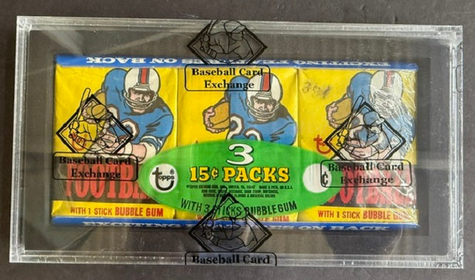 1976 Topps Football Unopened Wax Pack Tray (BBCE)