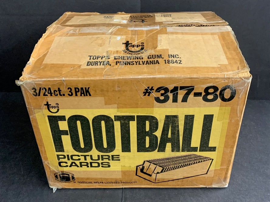 1980 Topps Football Unopened Wax Pack Rack Pack Case (3/24)