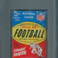 1965 Philadelphia Football Unopened Wax Pack PSA 8 *4649