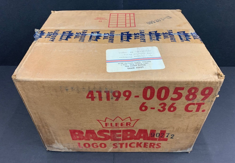 1989 Fleer Baseball Wax Case (6 Box) (Sealed) (Code 90272)