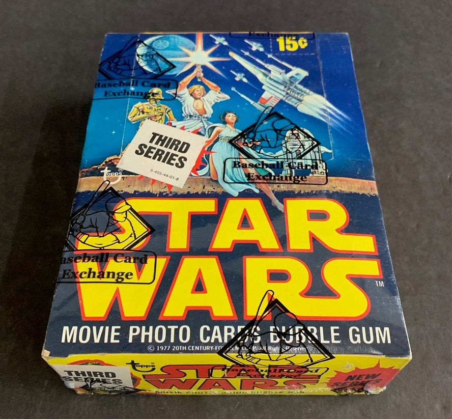 1977 Topps Star Wars Unopened Series 3 Wax Box (BBCE) (Series 2 Display)