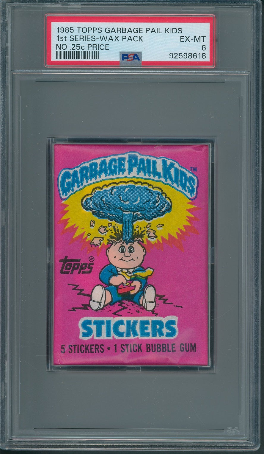 1985 Topps Garbage Pail Kids 1st Series Wax Pack PSA 6 (w/o price)