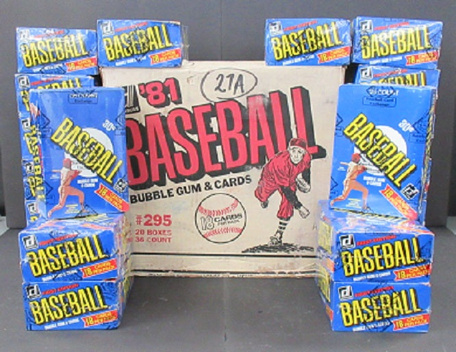 1981 Donruss Baseball Wax Case (20 Box) (BBCE)