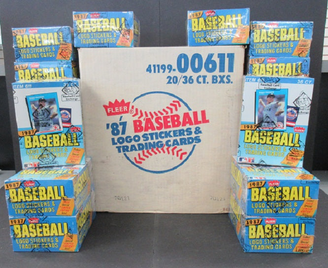 1987 Fleer Baseball Wax Case (20 Box) (BBCE)