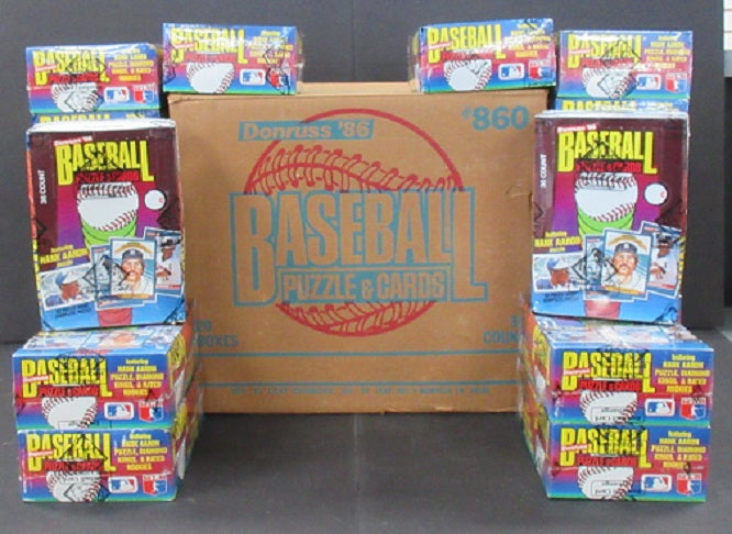 1986 Donruss Baseball Wax Case (20 Box) (FASC)