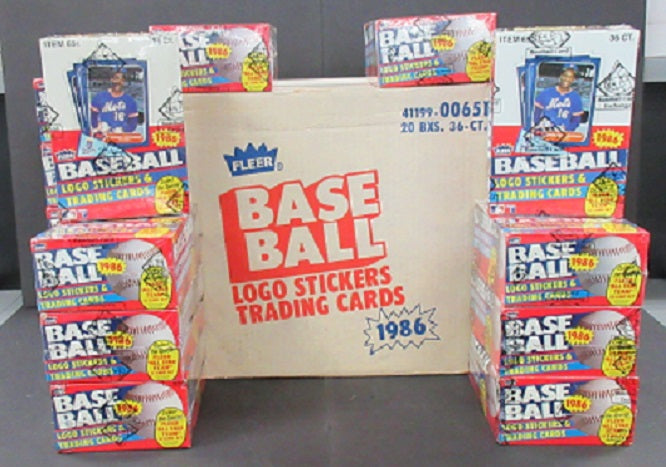 1986 Fleer Baseball Wax Case (20 Box) (FASC) (A)