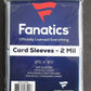 Fanatics Soft Card Sleeve Pack (2 Mil) (500 Count)