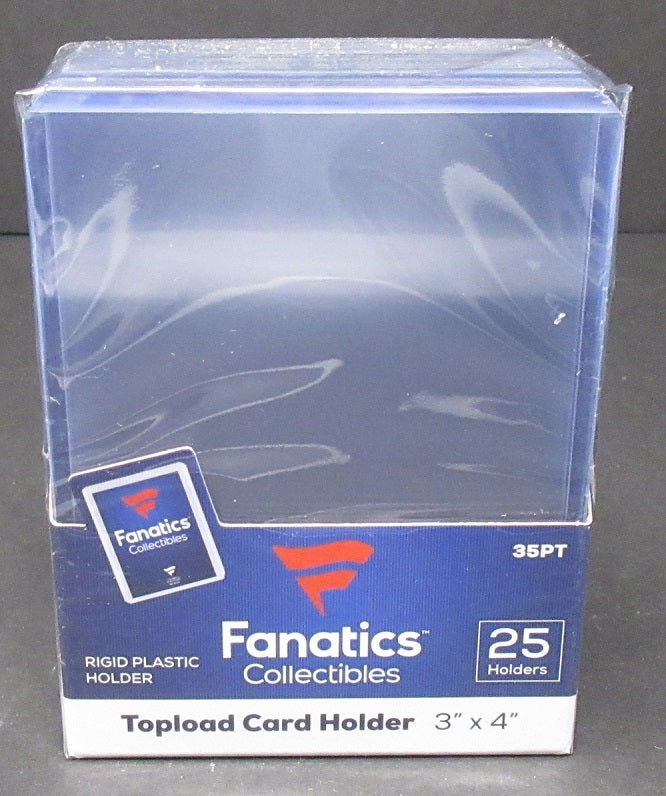 Fanatics Topload Card Holder Pack (3" x 4") (35 Point) (25 Count)