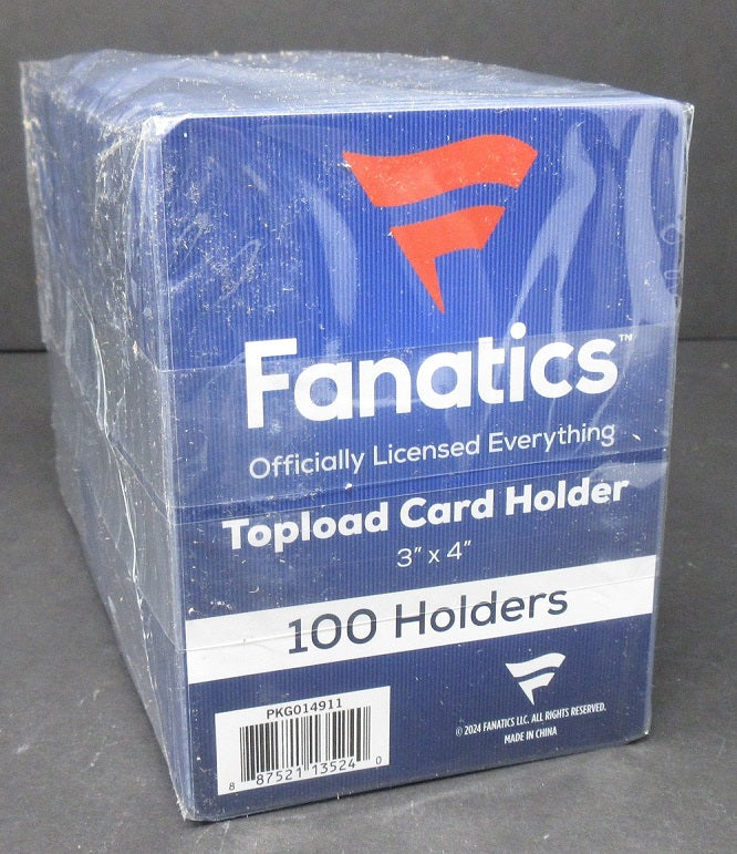 Fanatics Topload Card Holder Pack (3" x 4") (35 Point) (100 Count)