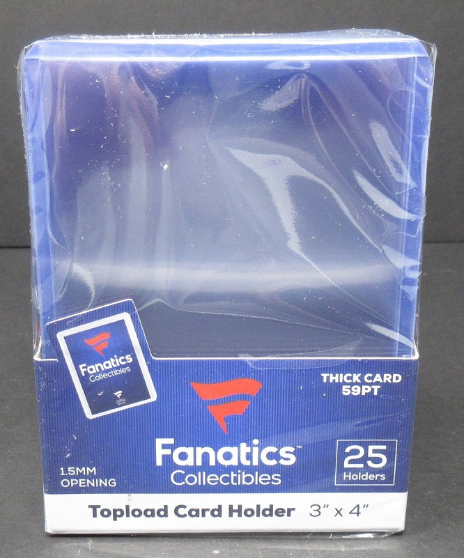 Fanatics Topload Card Holder Pack (3" x 4") (59 Point) (25 Count)