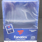 Fanatics Topload Card Holder Pack (3" x 4") (59 Point) (25 Count)