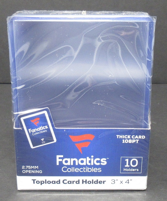 Fanatics Topload Card Holder Pack (3" x 4") (108 Point) (10 Count)
